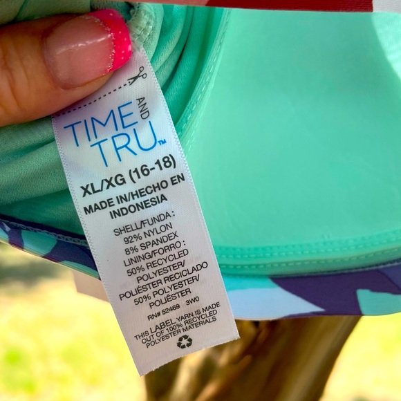 Time & Tru Floral Bikini Top - Picture 6 of 13